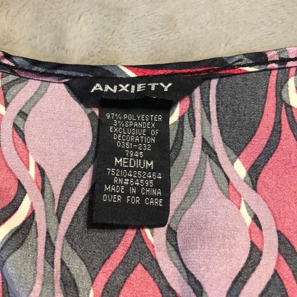 Anxiety tunic in black, red and purple - Picture 2 of 7